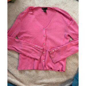 pink cardigan